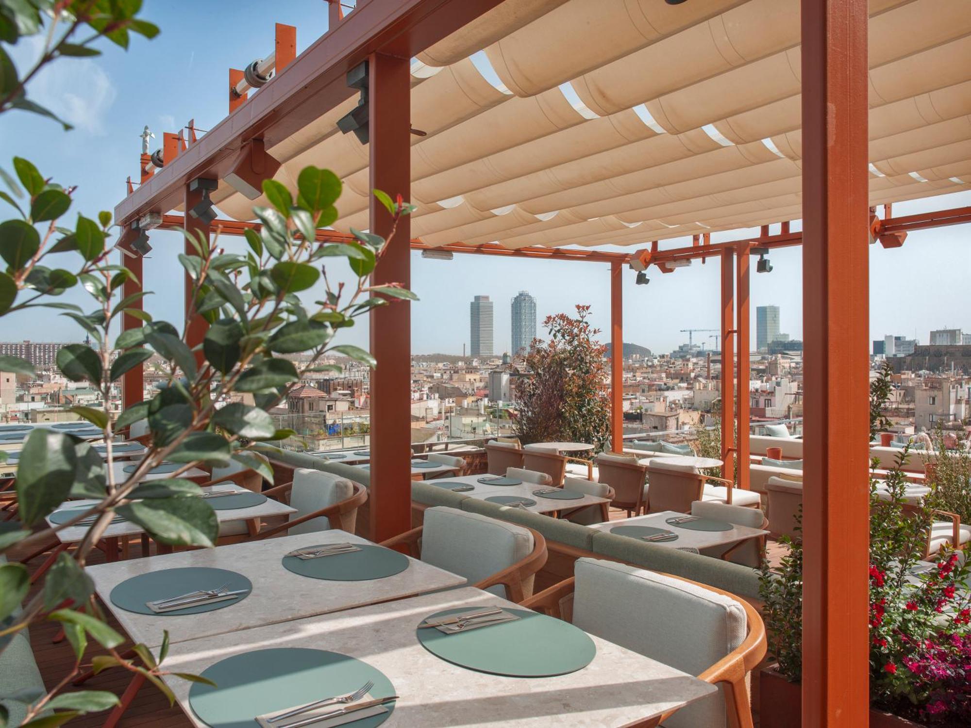 Grand Hotel Central, Small Luxury Hotels Барселона Екстериор снимка The rooftop terrace